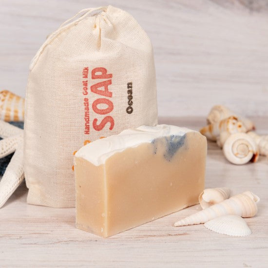 Ocean Goat Milk Soap with cotton bag